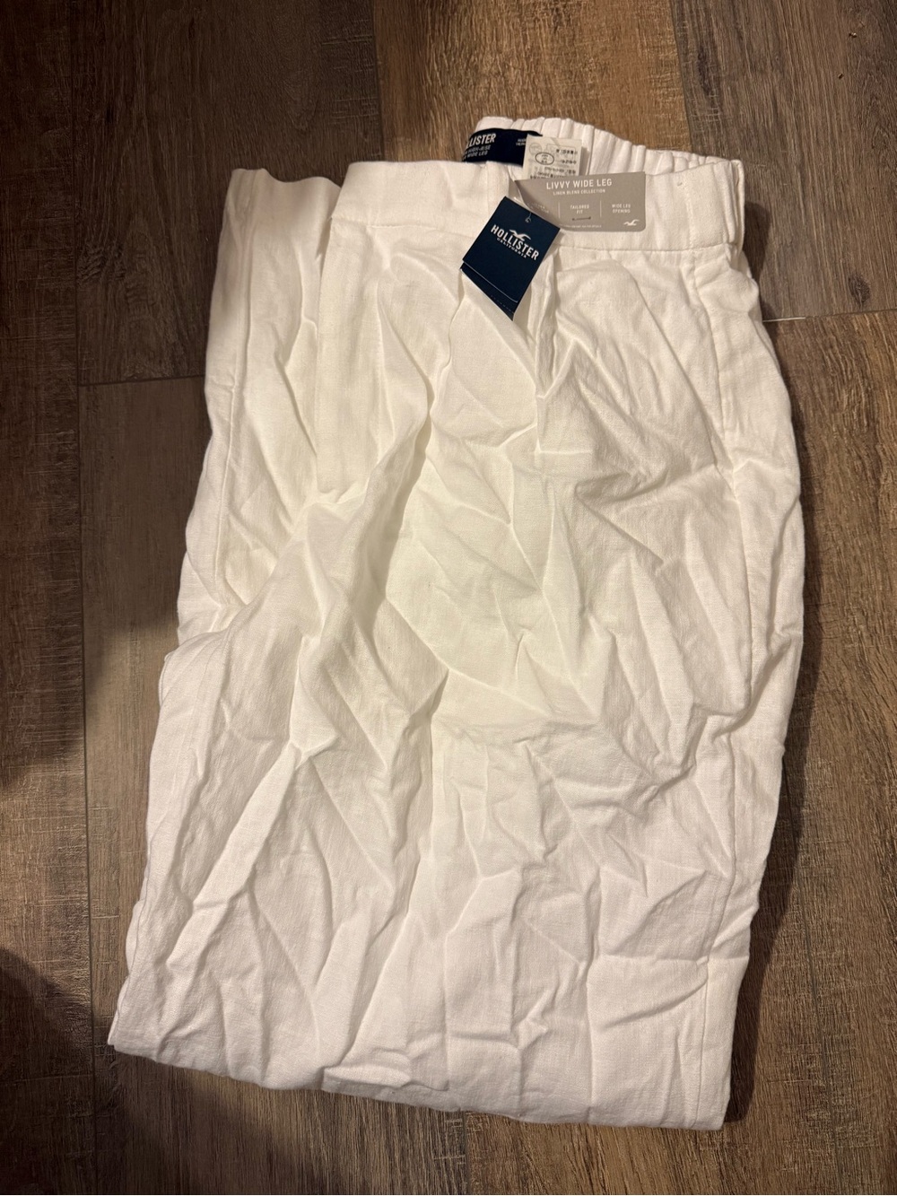 Hollister White Wide-Leg Women's Pants